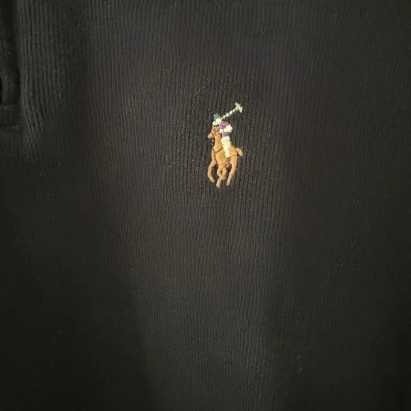 Polo Ralph Lauren Black Quarter Zip Pullover Sweater Size S - Picture 7 of 15